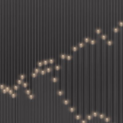 高清灯光夹丝玻璃艺术格栅隔断