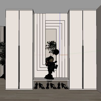 现代玄关过道 隔断