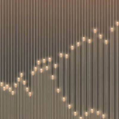 高清灯光夹丝玻璃艺术格栅隔断