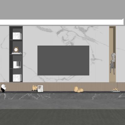 现代电视柜背景墙