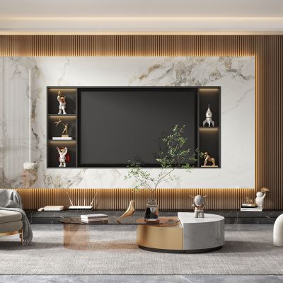 现代电视柜背景墙