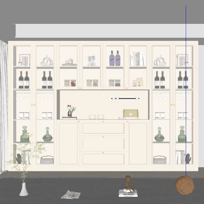 现代法式酒柜