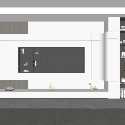 现代电视柜背景墙