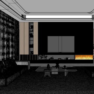 现代客厅电视柜