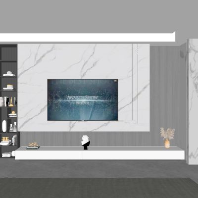 现代电视柜背景墙