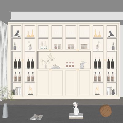 现代法式酒柜