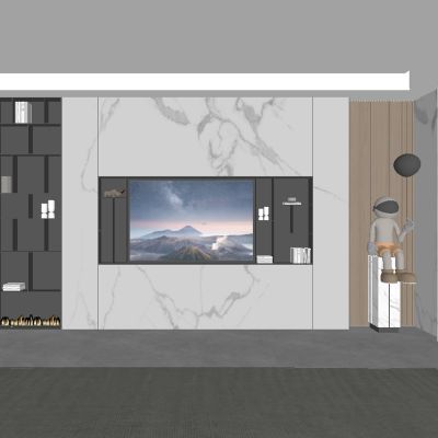 现代电视柜背景墙