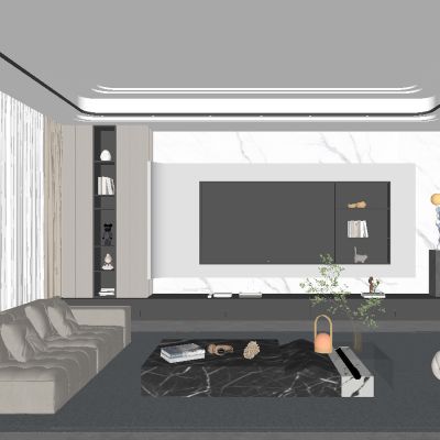 现代客厅电视柜 