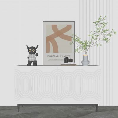 现代边柜饰品摆件