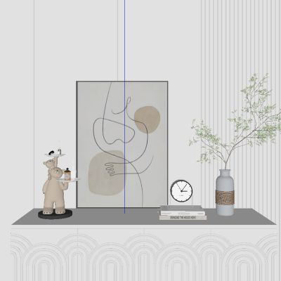 现代边柜饰品摆件