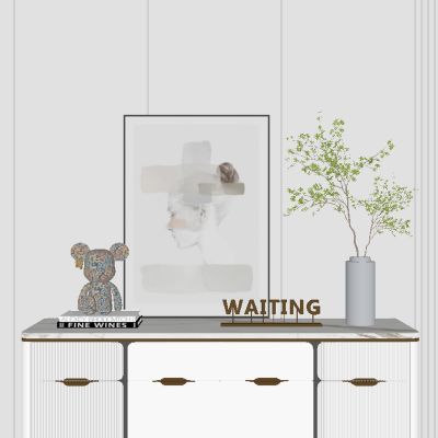 现代边柜饰品摆件