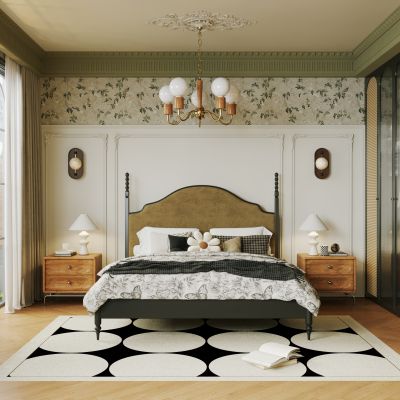 法式家居卧室 法式双人床 飘窗卧室3D模型