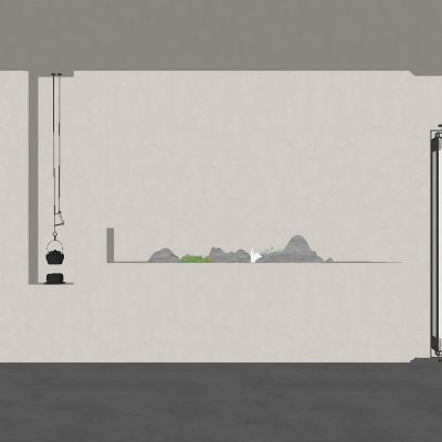 中古风宋式茶室背景墙