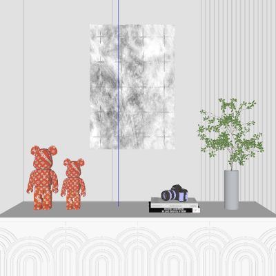 现代边柜饰品摆件