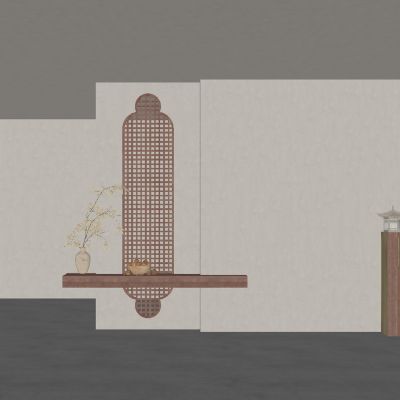 宋式茶室背景墙