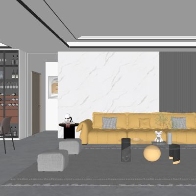 现代轻奢客厅 沙发