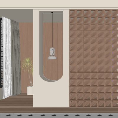 中古风宋式玄关过道 隔断