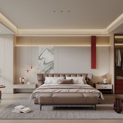 意式风格卧室3D模型