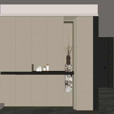 意式 中古风 端景 开放格 小洞天顶 隔断 玄关