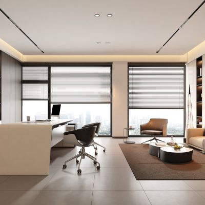 现代简约经理办公室 意式经理办公室