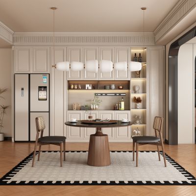 现代中古风餐厅 餐桌椅