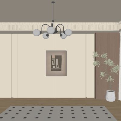 中古风客厅背景墙