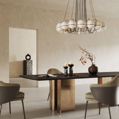 意式轻奢餐桌椅 现代轻奢餐桌椅 