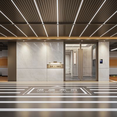 现代地下停车入户