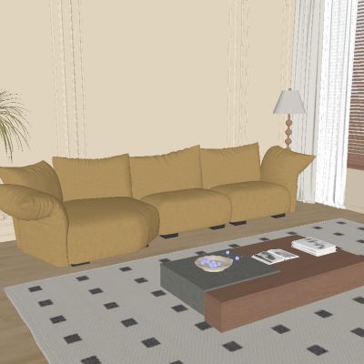 中古风多人沙发