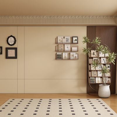 中古风客厅背景墙