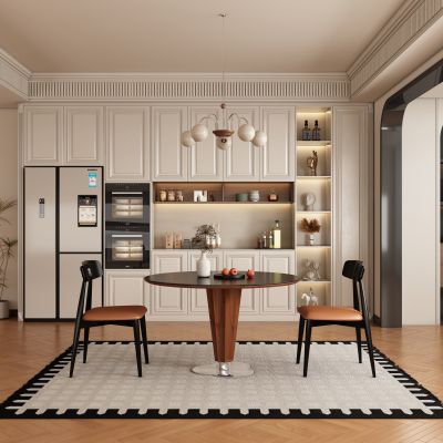 现代中古风餐厅 餐桌椅