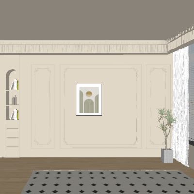 中古风餐厅背景墙