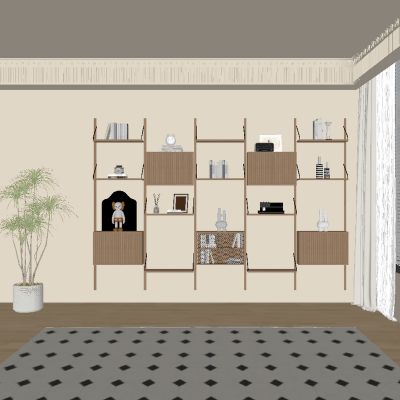 中古风餐厅背景墙