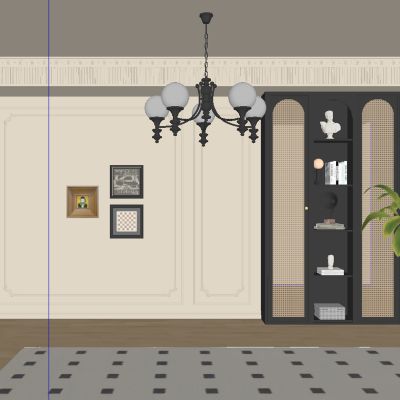 中古风客厅背景墙