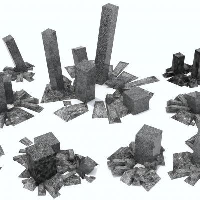 现代景观石组合_置石小品组合_造型石_景石小品S