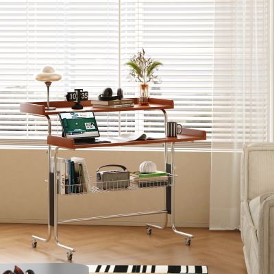 中古风升降书桌 现代升降书桌 实木五金书桌