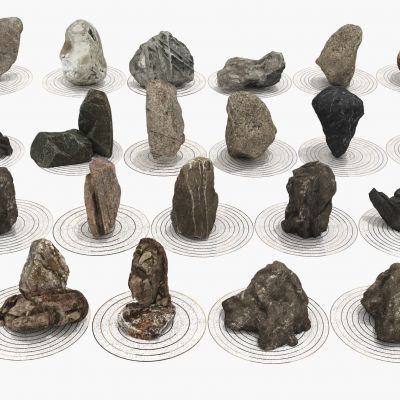 现代景观石头_石头雕塑摆件_庭院景观石头_创意异形石头_石块