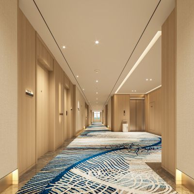 现代酒店走廊