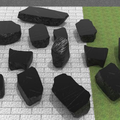 现代景观石_石头_石凳_整石_置石