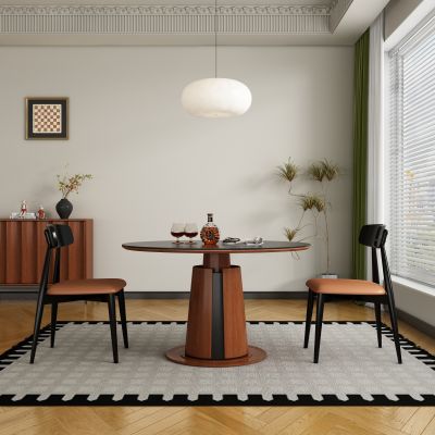 现代中古风餐厅 餐桌椅