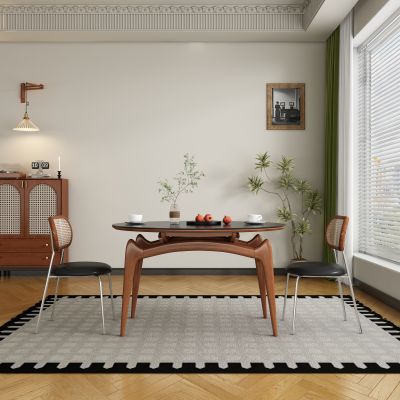 现代中古风餐厅 餐桌椅