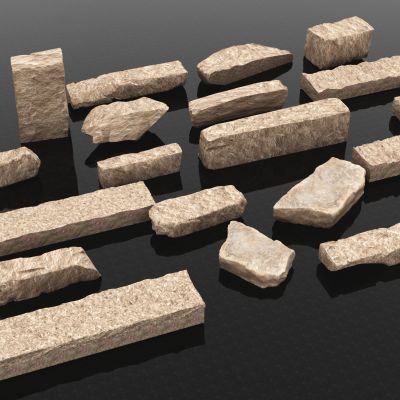 现代侘寂石头_荒料石_荒料条石_米黄色荒料石_景观条石_块石景石