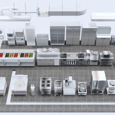 后厨设备_冷藏操作台_抽油烟机_洗菜池_消毒柜_冰箱_灶台_冷藏柜