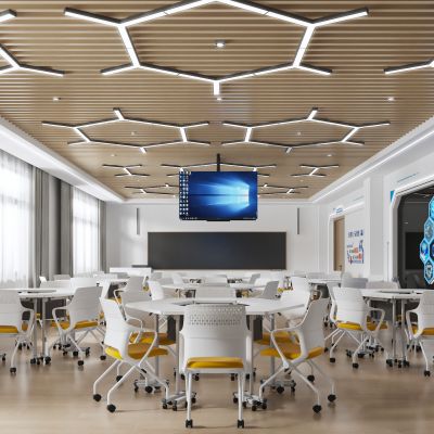 现代智慧教室3D模型