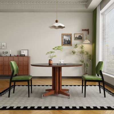 现代中古风餐厅 餐桌椅