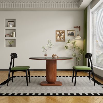 现代中古风餐厅 餐桌椅