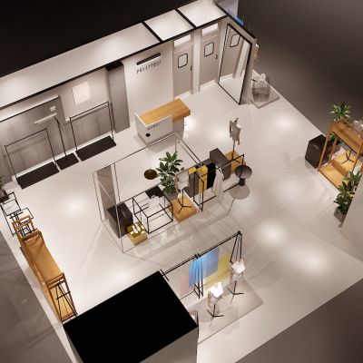 现代服装店商场中岛店