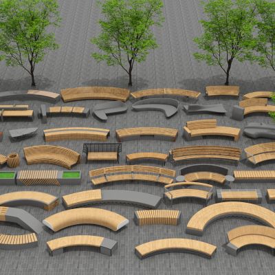 现代景观座椅_公园座椅_长椅_休闲座椅