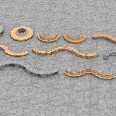 现代景观座椅_公共座椅_小区座椅_公园座椅_弧形座椅_户外座椅