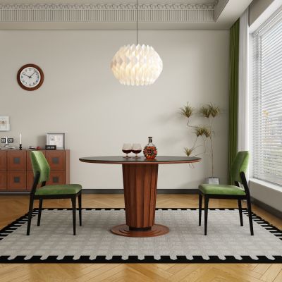 现代中古风餐厅 餐桌椅